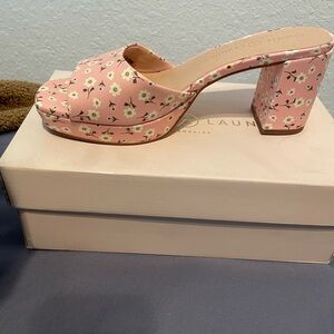 Chinese Laundry Pink Floral Platform Sandals